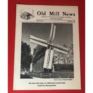 Vintage 1974 Old Mill News Sandwich Massachusetts History Preservation Magazine